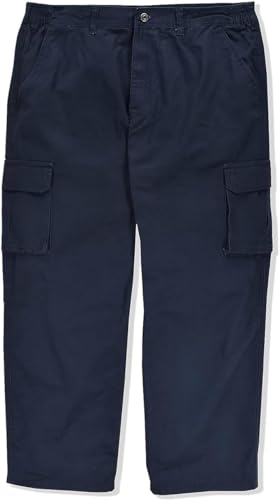 Full Blue Big & Tall Men's Cargo Pants 100% Cotton 68 X 32 Navy
