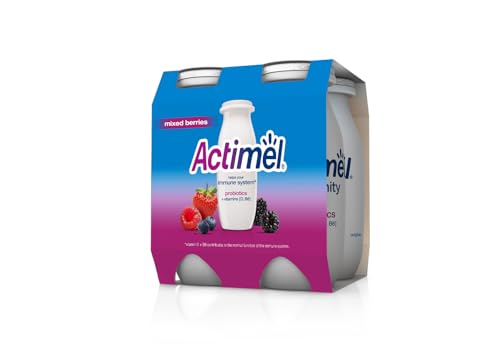 Actimel Mixed Berries Skimmed Dairy Drink 4 x 93ml