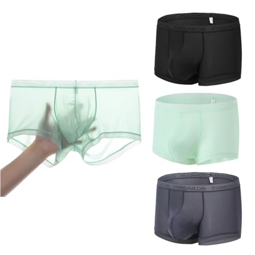 Calzoncillos tipo bóxer para hombre con malla elástica y shorts suaves