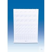 Vitlab Polyvinylchlorid Abtropfgestell mit 75 Stäbe, Weiß, 450mm Länge, 630mm Höhe