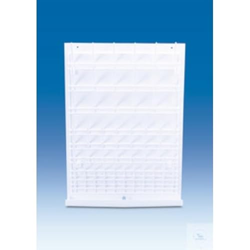 Vitlab Polyvinylchlorid Abtropfgestell mit 75 Stäbe, Weiß, 450mm Länge, 630mm Höhe