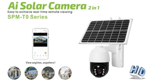 Image of Solar 5MP + 5MP Dual Lens Full HD CCTV Security Camera | 4G Enabled, 360(SR06)