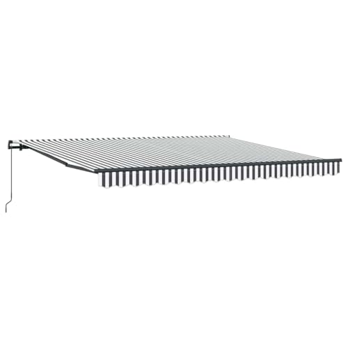 vidaXL Markise Manuell Anthrazit und Weiß 400x300 cm, Markisen, Markise ausfahrbar, Gelenkarmmarkisen, Markise einziehbar, Gelenkarmmarkise vidaXL Markise Manuell Anthrazit und Weiß 400x300 cm, Markisen, Markise ausfahrbar, Gelenkarmmarkisen, Markise einziehbar, Gelenkarmmarkise