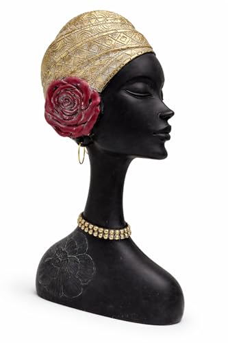 Busto Escultura de Dama Africana de 14 Pulgadas para Decoración miniatura 2