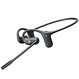 FXWONTY Open Ear Headphones with Mic, Bluetooth V5.4 Headset with Noise Cancelling Microphone, IPX5 Waterproof, 28g Lightweight, Open Ear Headphones, 20H Playtime for Workout, Driving, Meeting&Call