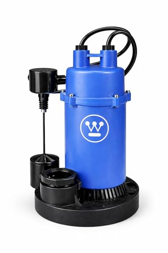 Westinghouse Submersible Sump Pump 1/3 HP 3,600 GPH Automatic Water Pump with Vertical Float Switch, Heavy-Duty High Flow Water Removal for Basement, Window Wells, Crawl Space & Utility Use