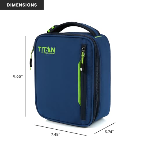 Titan by Arctic Zone Fridge Cold Lunch Box with 2 Gel Ice Packs, Small Insulated Cooler Bag with Leak Proof Lining for School and Work, Nightfall by Titan by Arctic Zone - Image 7