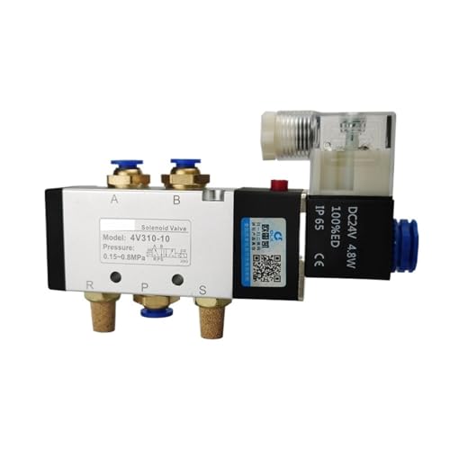 Valve solénoïde 4V310-10 étanche à commutation rapide 5 voies 12V