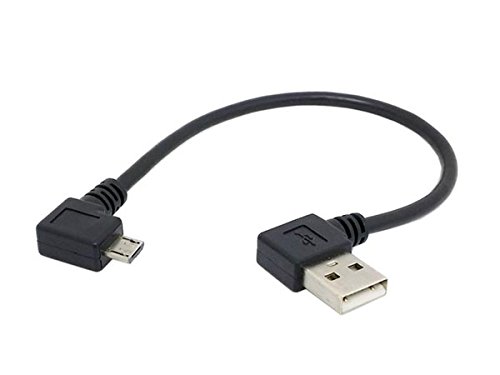 SYSTEM-S Micro USB Kabel Mit 90° Winkelstecker – 20 Cm Daten- Und Ladekabel Für Platzsparende Anschlüsse