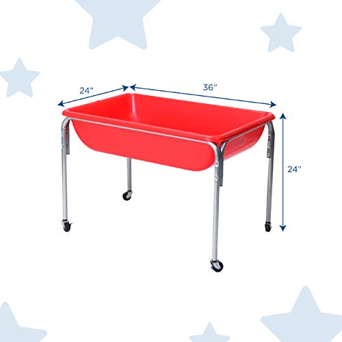 Children's Factory 24" Large Sensory Table, Red, 1133-24, Kids Sand And Water Activity, Preschool, Daycare Or Playroom Indoor & Outdoor Play Equipment #TOP2
