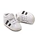 Baby Boys Girls Leather Sneakers Toddler Anti-Slip Shoes Infant First Walkers Casual Fashion Crib Shoes White 12CM