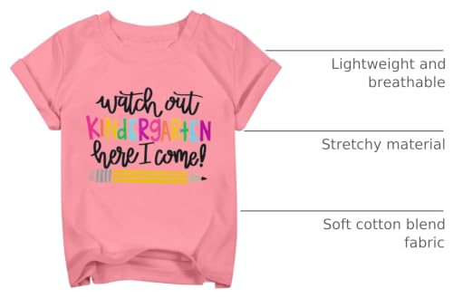 Image of Kindergarten Shirts for Girls Watch Out Kindergarten Here I Come Shirt Kids Back to School T Shirt Children School