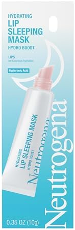Neutrogena Hydro Boost Hydrating Lip Sleeping Mask with Hyaluronic Acid, Clear Overnight and Daily Moisturizing Treatment for Very Dry Lips, Fragrance Free Squeeze Tube Lip Balm, 0.35 oz