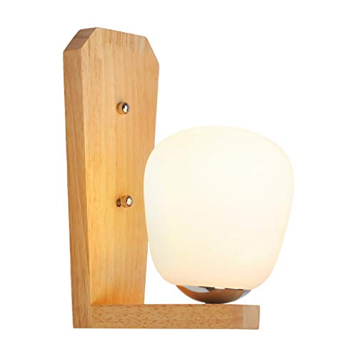 luz LED de Pared de Madera Maciza, Vidrio Sala de la Pantalla Ligera Pared de la habitación (Color : Warm Light) Cover