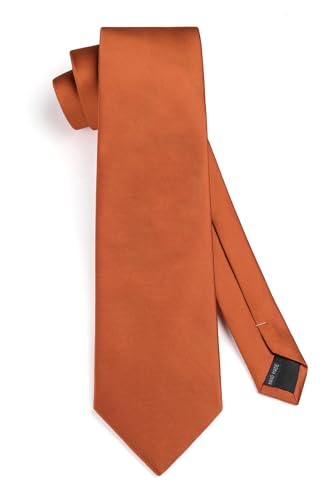 Image of Enlision Mens Ties Solid Color Satin Necktie Ties for men Handkerchief Cufflinks Pocket Squares for Wedding
