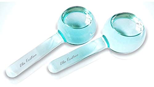 Cryo Face Globes by Ella Kristine; Cold Cooling Balls, Redness Soothing, Sinus Relief; Puffiness Decrease; Face and Neck Facial Massage Tools; Ice Globe; Beauty Freeze Roller Ball Skin Massager
