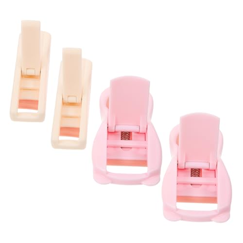 PartyKindom 4pcs Cat Paw Shaped Lash Curler for Women Makeup Tool Wide Angle Eyelash Clip Curling Tools