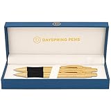 Dayspring Pens - Personalized Monroe 18 Karat Gold Plated Gift Pen and Pencil Set. Custom Engraved with Your Name, Great Gift for Man or Woman with Real Gold Plating. Gifting Case Included.