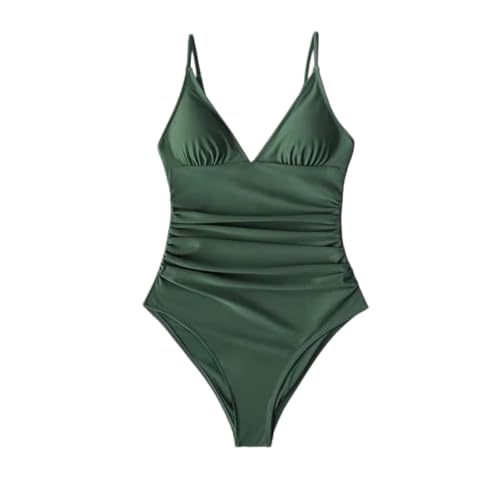 Maillot de bain une pièce col en V avec contrôle du ventre pour silhouette gainée