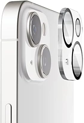 elago Vidrio templado + protector de lente de cámara compatible con iPhone 1414 Plus, dureza de superficie 9H, antihuellas, a prueba de roturas,