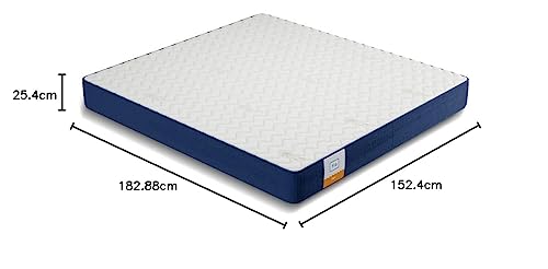 Image of Flo Ergo Mattress | Aloe Vera Infused Memory Foam Mattress with Motion Isolation Technology | Medium Firm Feel | 10 inch Mattress in Queen Size (72x60x10 Inches) | 10 Year Warranty