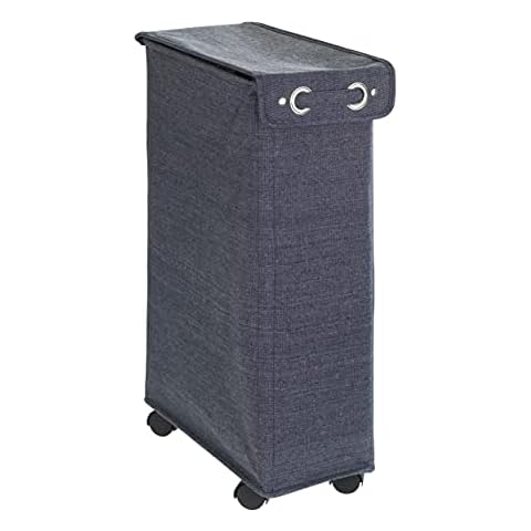 Wenko Corno Prime Blue Laundry Basket with Lid Cover