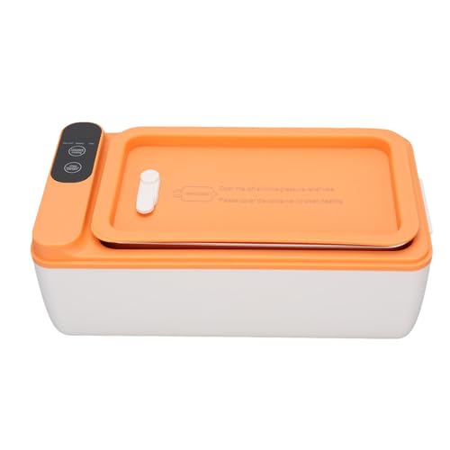 Fiambrera con Calefacción, Calentador de Almuerzo Portátil con Pilas para Uso en Exteriores, Acero Inoxidable 304, Capacidad de 1L (WHITE)