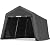 ADVANCE OUTDOOR 10X10 ft Heavy Duty Outdoor Patio Anti-Snow Portable Canopy Storage Shelter Shed Carport with 2 Rolled up Zipper Doors & Vents for Snowmobile Garden Tools, Gray