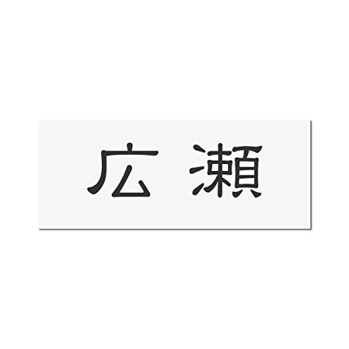 丸三タカギ 彫り込み済表札 アクリル APY2-W-1-1-広瀬 【完成品】