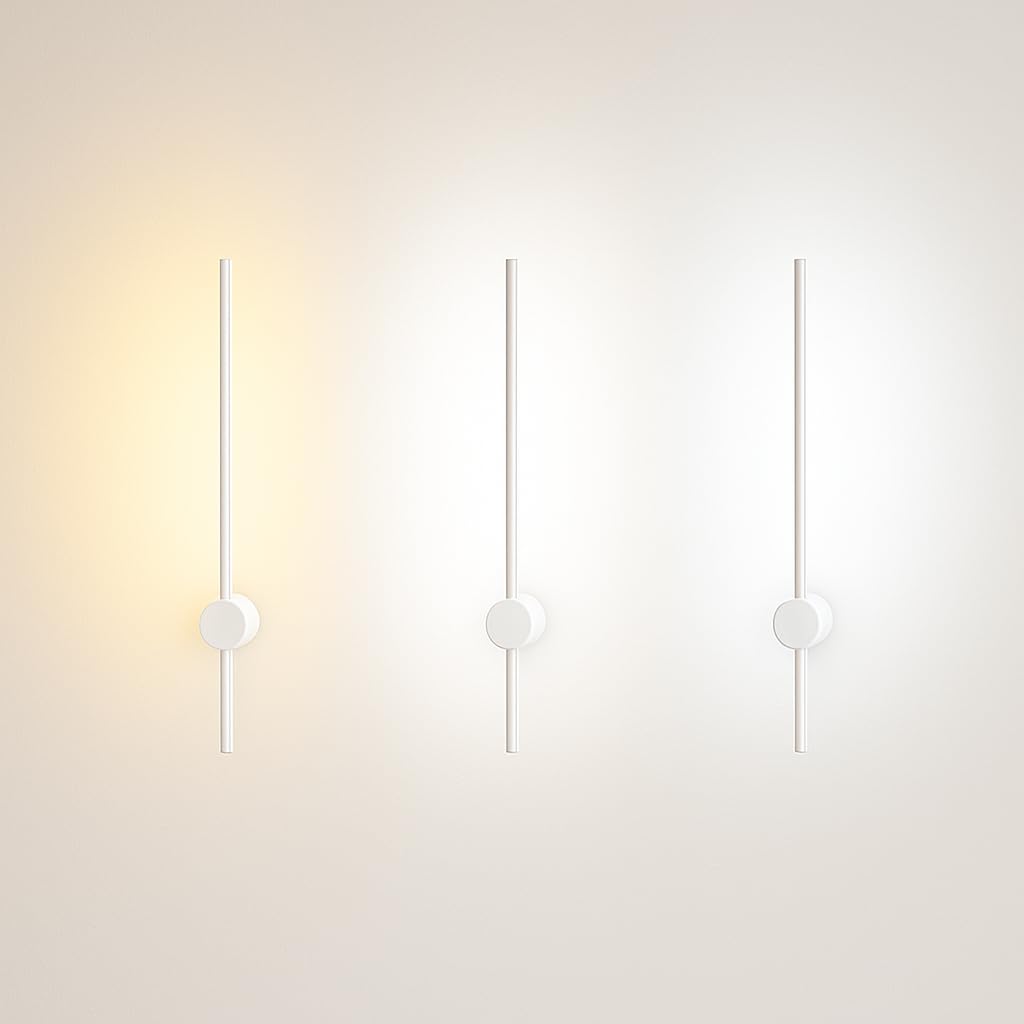 Dopa Applique da Parete LED 12W in Alluminio Barra Luminosa Design Moderno Linea Slanciata 80 CM Illuminazione Indiretta Anti AbbagliamentoLampada per Soggiorno Camera e Ufficio (Bianco)