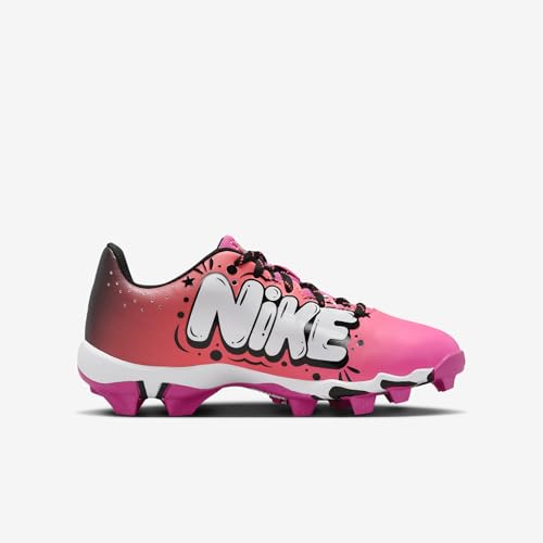 Nike Hyperdiamond 4 Keystone Big Kids' Softball Cleats (FZ8655-600, Laser Fuchsia/Hot Punch/Black/White)3