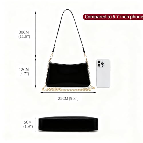 Image of NEBIL Shoulder Bag for Women Small Classic Purses Vegan Leather Clutch Tote HandBags