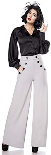 Marlene Hose mit hohem Bund,Grau,L