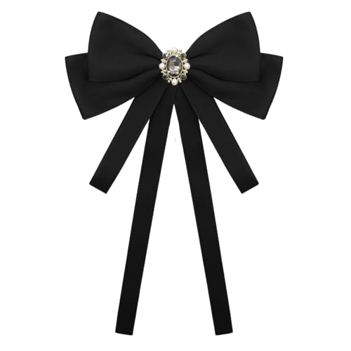 Image of LJBFNN Bow Ties for Women, Adjustable Pre Tied Bow Tie Solid Color Ribbon Bowtie for Girls Ladies Party Daily Cosplay School