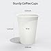 Dealusy 100 Count 12 oz Coffee Cups, Leak-Free Food Safe Paper Cups 12 oz, Disposable 12oz White Paper Cups for Cold and Hot Drinks