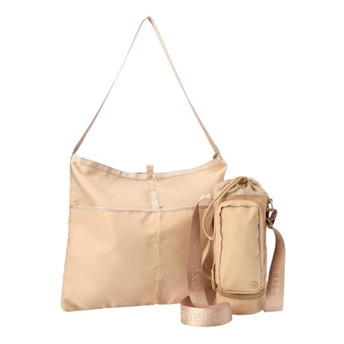 Samantha Brown Water Bottle Crossbody Bag with Packable Tote, Insulated Holder, Multiple Colors