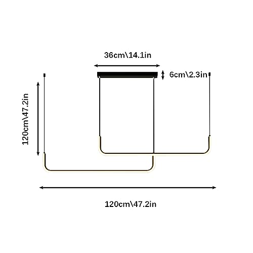 Lámpara colgante lineal LED para isla de cocina moderna 5