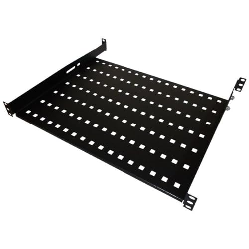 Étagère fixe 19 1U profondeur 450 mm noire pour baie informatique