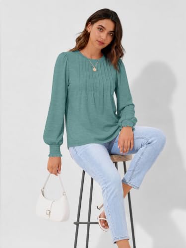 Image of AUTOMET Womens Long Sleeve Shirts Fall Blouses Tops Business Casual Outfits