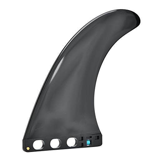 FUZHUI 9 Inch Split Tail Rudder Surfing Fins, Lightweight Glass Reinforced, Install Accessory for Surfboards, Enhances Speed with Unique, Black Color