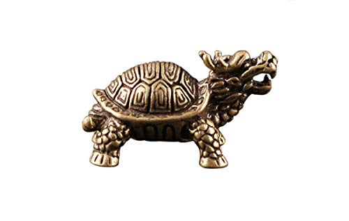 Estatua Decorativa Feng Shui Dragón Tortuga de Latón miniatura 1