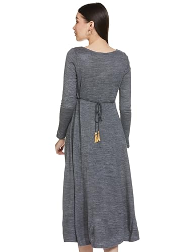 Image of Aurelia Women's Acrylic Fit and Flare Knee-Length Casual Dress