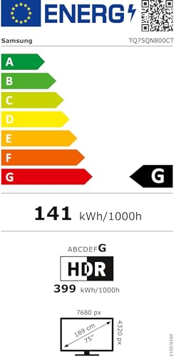 Samsung Téléviseur TQ75QN800C 75" (75 Pouces) Neo QLED 8K Smart TV 2023