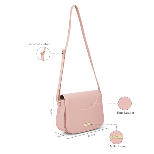 Image of Caprese Greta Medium Sling Bag for Women with Adjustable Strap & Magnetic Button Closure for Comfortable Wear | Versatile Handbag for Everyday Use, Travel, and Special Occasions