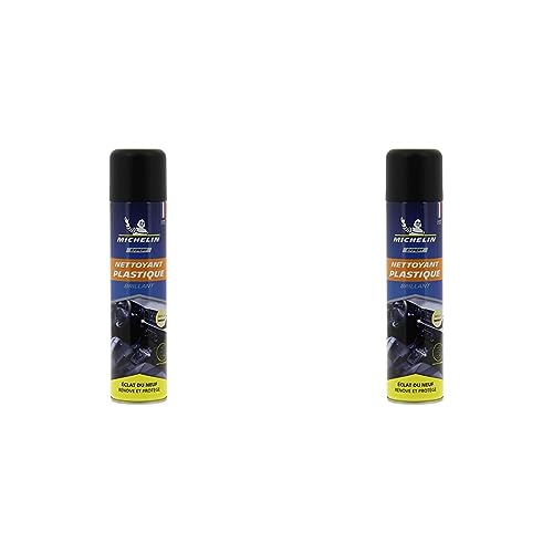 MICHELIN Expert 009448 Nettoyant Brillant Plastiques Voiture, Renove et Protège, Vanille, 400 ML (Lot de 2)