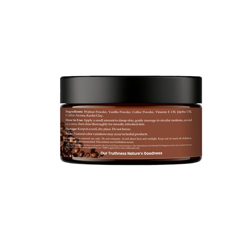 Image of Havintha Coffee Face Scrub 100g - Natural Exfoliating Scrub for Glowing Skin | Helps with Acne, Cellulite & Stretch Marks | Enriched with Vitamin E, Jojoba Oil & Kaolin Clay | Skin Brightening & Deep Cleansing