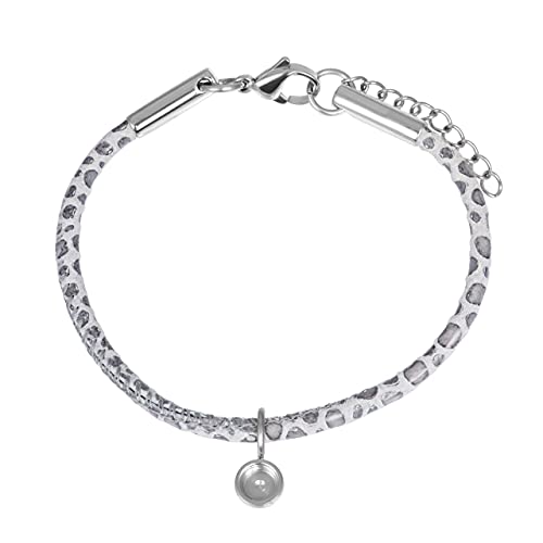 Preisvergleich Produktbild iXXXi Armband LEATHER TOP PART BASE silber