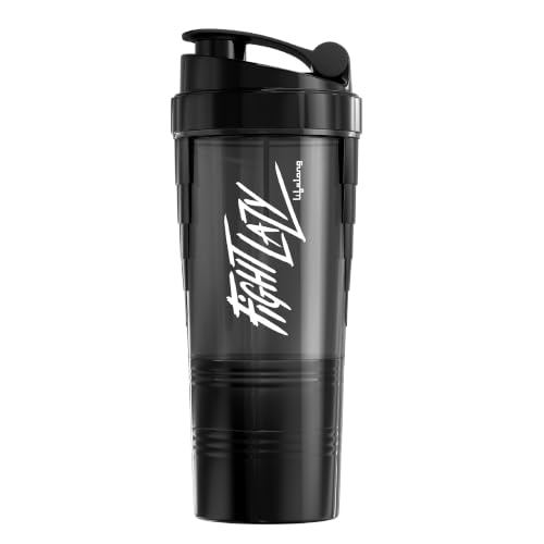 Image of Lifelong Protein Shaker Bottle for Gym | 500 ml Bottle| 2 Storage Compartments for Pre Workout & Supplements| Steel Whisk| Leakproof | BPA-Free Shaker For Gym | Sipper Water Bottle for Adults (Black)