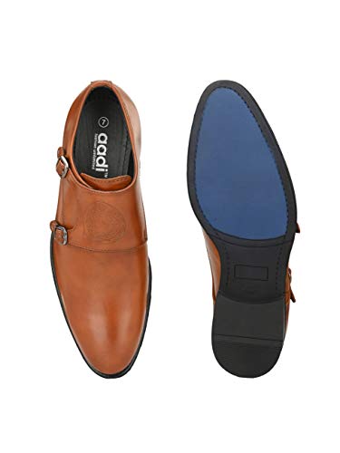 Image of AADI Men's Synthetic Leather Monk Strap Formal Shoes