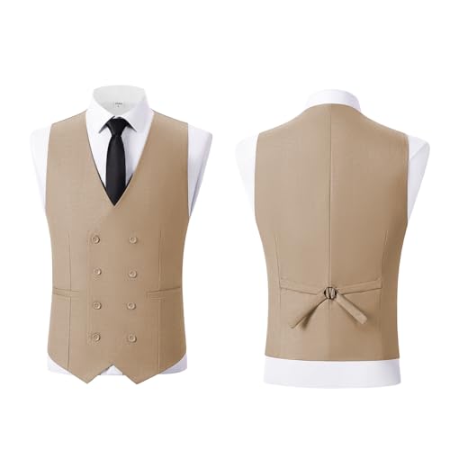 JinXuanYa Mens Suit 3 Pieces Slim Fit Suit for Men Formal Business Prom Tuxedos for Wedding Groomsmen(Blazer + Vest + Pants)3